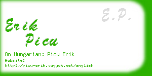 erik picu business card